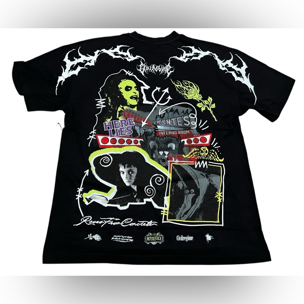 Civil Regime x Beetlejuice it’s show time oversized tee‎ black size medium